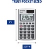 image:imageCasio HS8VA Mini 6Function Calculator  Large 8Digit LCD Display  Solar Powered with Battery Backup  Standard Function  Portable Pocket Size1 Count Pack of 1