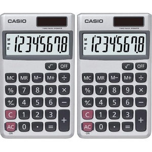 image:imageCasio SL300SV Standard Function Desktop Calculator  General Purpose  Large 8Digit Display  Pocket Size  Basic Math Functions Ideal for Home amp Office1 Count Pack of 2