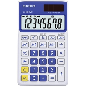 image:imageCasio SL300VC Solar Powered Standard Function Calculator BlueBlue
