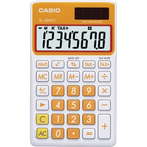 image:imageCasio SL300VC Solar Powered Standard Function Calculator BlueOrange